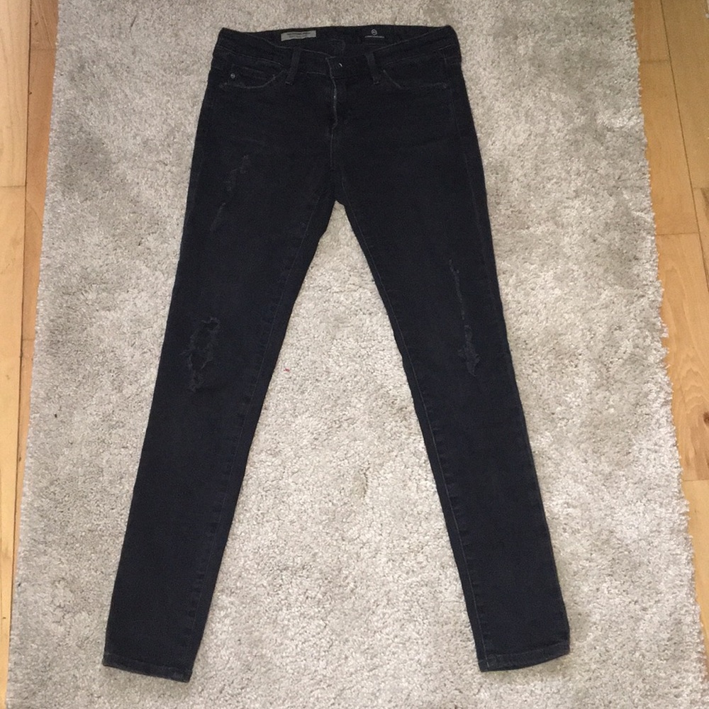 adrian goldschmied  AG skinny ripped 25 R black